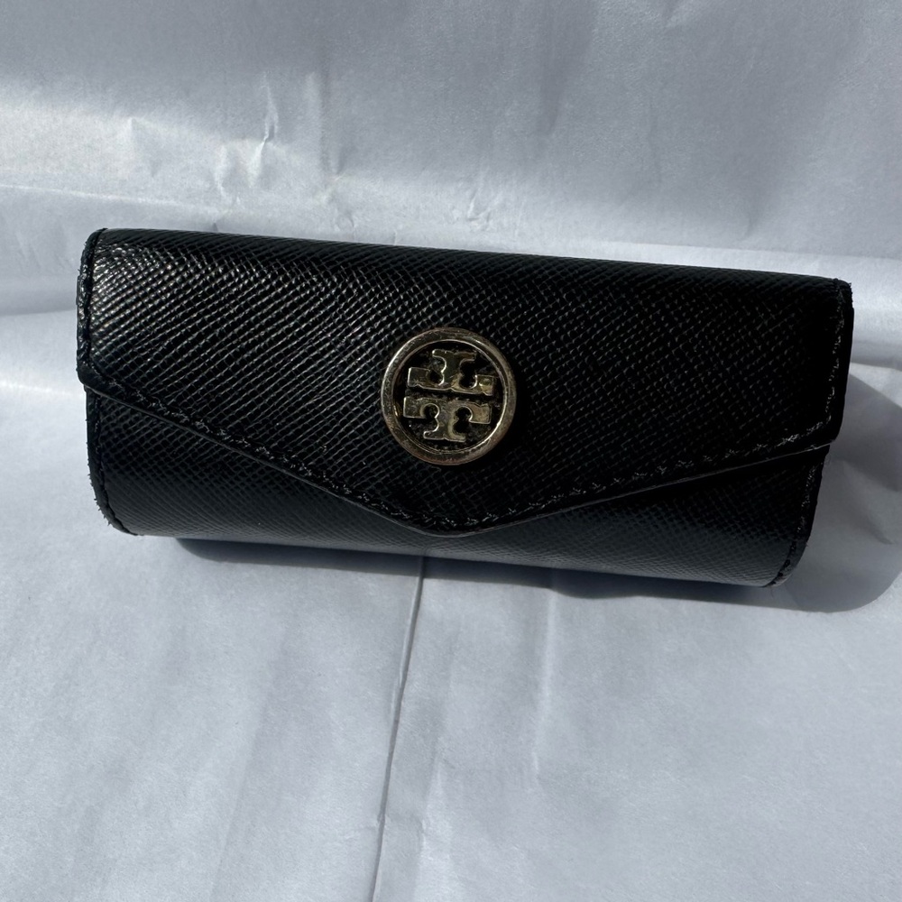 Tory Burch Black leather lipstick case